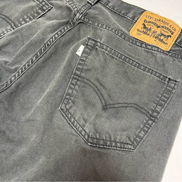 Levis 505 Mens Size 32x30 Flat Front Gray Pants Relaxed Straight Casual Jeans - Picture 6 of 10